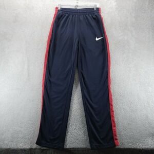 VTG Nike Pants Mens M Blue Windbreaker Track Baggy Straight Ankle Zip‎ Y2K